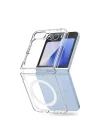 Mey İthalat®  Samsung Galaxy Z Flip 6 Kılıf Magneticsafe Şeffaf Silikon - Şeffaf