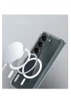 Mey İthalat®  Samsung Galaxy Z Fold 6 Kılıf Magneticsafe Şeffaf Silikon - Şeffaf