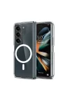 Mey İthalat®  Samsung Galaxy Z Fold 6 Kılıf Magneticsafe Şeffaf Silikon - Şeffaf