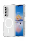Mey İthalat®  Samsung Galaxy Z Fold 7 Kılıf Magneticsafe Şeffaf Silikon - Şeffaf