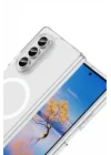 Mey İthalat®  Samsung Galaxy Z Fold 7 Kılıf Magneticsafe Şeffaf Silikon - Şeffaf