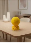 Mey İthalat® Sarı FIFA Topu Dekoratif Biblo 10cm Modern Masa Üstü Aksesuar