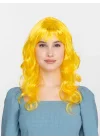 Mey İthalat® Sarı Renk Uzun Dalgalı Parti Peruğu