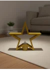 Mey İthalat® Sarı Yıldız Mumluk Modern Salon ve Raf Dekoru
