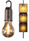 Mey İthalat® Şarjlı Dekoratif Kamp Lambası Askılı Ampul Led Işık Type-C Girişli