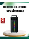Mey İthalat® Şarjlı Işıklı Bluetooth Hoparlör | USB, AUX, TF Kart ve Radyo Destekli