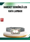 Mey İthalat® Şarjlı Wave Sensörlü LED Kafa Feneri Outdoor Kullanım