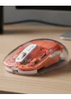 Mey İthalat® Şeffaf Kablosuz Mouse Bluetooth Bağlantılı Sessiz Tıklama