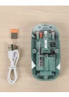 Mey İthalat® Şeffaf Tasarımlı Bluetooth Kablosuz Mouse Pilli Kullanım