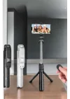 Mey İthalat® Selfie Çubuğu Tripod Kumandalı Telefon Tutucu Siyah