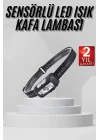 Mey İthalat® Sensörlü Şarjlı Type-c Şarj Işıklı Kafa Lambası Kamp Lambası