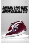 Mey İthalat® Seramik Tabanlı Kırmızı 2200 Watt Şok Buharlı Ütü