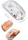 Mey İthalat® Sessiz Tıklama Çift Modlu Bluetooth Ve Alıcı Şeffaf Mouse Fare