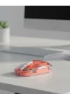 Mey İthalat® Sessiz Tıklamalı Şeffaf Mouse Bluetooth ve USB Uyumlu