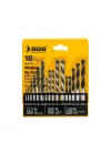 Mey İthalat® Sgs 1418 Ahşap Metal Beton Matkap Ucu Seti 16 Parça
