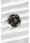 Mey İthalat® Siyah Gül Model Broş