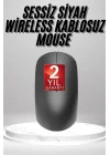 Mey İthalat® Siyah Kablosuz Mouse Wireless Mouse Minimal Tasarım