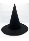 Mey İthalat® Siyah Renk Keçe Cadı Şapkası 35x38 cm