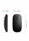 Mey İthalat® Siyah Wireless Kablosuz Sessiz Mouse Bluetooth Bağlantılı