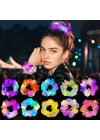 Mey İthalat® Soft Mavi Renk Led Işıklı Lastikli Saç Tokası - 3 Modlu Festival  Parti Saç Tokası