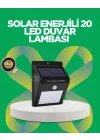 Mey İthalat® Solar Enerjili 20 LED Hareket Sensörlü Duvar Lambası
