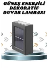 Mey İthalat® Solar Lamba Dekoratif Aplik Su Geçirmez Led Işıklı Duvar Lambası