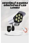 Mey İthalat® Solar Lamba Kamera Görünümlü Duvar Lambası Dönebilen Bahçe Aydınlatması