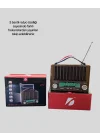Mey İthalat® Solar Panel Şarjlı Taşınabilir Radyo Bluetooth Hoparlör Müzik Kutusu