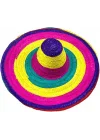 Mey İthalat®  Sombrero Meksika Şapkası Renkli Örme Hasır Yetişkin Boy