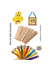 Mey İthalat® Steril Ahşap Boyanabilir Oyun Çubukları 100 Adet  Pürüzsüz Dokulu  Dayanıklı 14 cm
