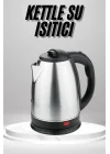 Mey İthalat® Su Isıtıcı 220 - 240 V Paslanmaz Çelik Kettle Uzun Ömürlü 2000 Watt