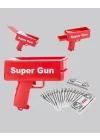Mey İthalat® Super Money Gun Para Saçma Tabancası Yüksek Atış Güçlü Kırmızı Model