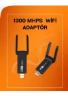 Mey İthalat® Tak-Çalıştır Özellikli Çift Bant WiFi Adaptör – 1200 Mbps