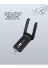 Mey İthalat® Tak-Çalıştır Özellikli Çift Bant WiFi Adaptör – 1200 Mbps