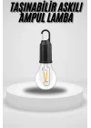 Mey İthalat® Taşınabilir Askılı Ampul Kamp Lambası Askılı Type-C Şarjlı Bahçe Lambası
