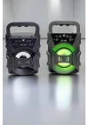 Mey İthalat® Taşınabilir Bluetooth Hoparlör Led Işıklı Uzun Pil Ömrü