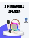 Mey İthalat® Taşınabilir Bluetooth Karaoke Hoparlör – 2400 mAh Batarya