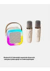Mey İthalat® Taşınabilir Karaoke Hoparlör Bluetooth 5.0 ve Çift Mikrofonlu