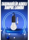 Mey İthalat® Taşınabilir Şarjlı Led Ampul Askılı Lamba Kamp Bahçe Lambası
