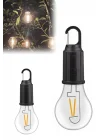 Mey İthalat® Taşınabilir Şarjlı Led Ampul Askılı Lamba Kamp Bahçe Lambası
