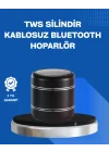 Mey İthalat® Taşınabilir Silindir Tasarım Bluetooth 5.0 Hoparlör Yüksek Bas Performanslı