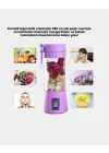 Mey İthalat® Taşınabilir USB Şarjlı Mini Smoothie Blender 380ml Çelik Bıçaklı Portatif