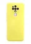 Mey İthalat®  Tecno Camon 16 Kılıf Nano içi Kadife Silikon - Sarı