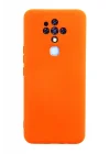 Mey İthalat®  Tecno Camon 16 Kılıf Nano içi Kadife Silikon - Turuncu