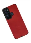 Mey İthalat®  Tecno Pova Neo Kılıf Loop Deri Silikon - Kırmızı
