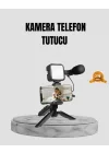 Mey İthalat® Telefon Video Çekim Kiti LED Aydınlatma Mikrofon Tripodlu Tam Set
