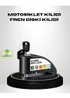 Mey İthalat® Titreşim Sensörlü Alarmlı Motosiklet Disk Kilidi 14mm Çelik Çift Kilitleme