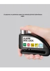 Mey İthalat® Titreşim Sensörlü Alarmlı Motosiklet Disk Kilidi 14mm Çelik Çift Kilitleme