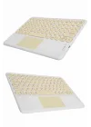 Mey İthalat® Touchpad Tüm Cihazlara Uyumlu Bluetooth Klavye Touchpad Slim Kablosuz Wifi Q Klavye