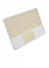 Mey İthalat® Touchpad Uyumlu Bluetooth Klavye Slim Kablosuz Wifi Q Klavye